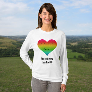 Camiseta Arcoiris haces sonreír mi corazón