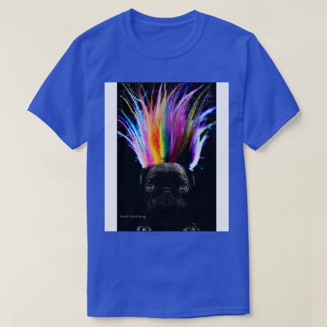 Camiseta Arcoiris Hair Pug (Diseño del anverso)