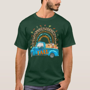Camiseta Arcoiris Hola otoño y todo calabaza árbol otoñal