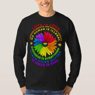 Camiseta Arcoiris Humanos Negros Derecho a la Vida Lgbt P