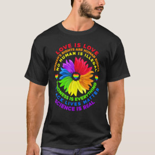 Camiseta Arcoiris Humanos Negros Derecho a la Vida Lgbt P