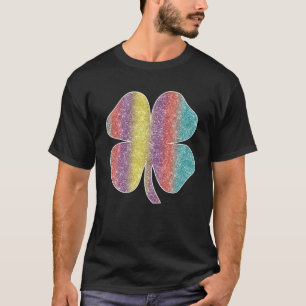 Camiseta Arcoiris Irlandés Shamrock Lucky Four Leaf Clover