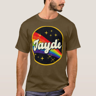 Camiseta Arcoiris Jayde al estilo de vintage espacial