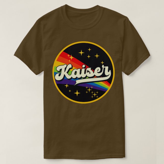 Camiseta Arcoiris kaiser en estilo vintage espacial (Diseño del anverso)