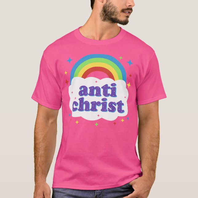 Camiseta Arcoiris kawaii, un golpe anti-Cristo (Anverso)