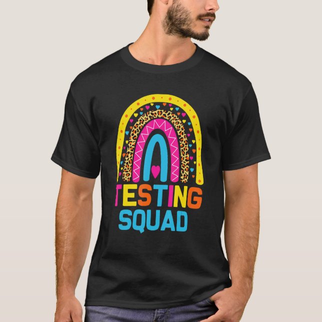 Camiseta Arcoiris Leopard Testing Squad Rock The Test Teach (Anverso)