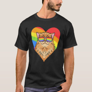 Camiseta Arcoiris LGBT - Gato persa - Orgullo Gay - Oso LGB