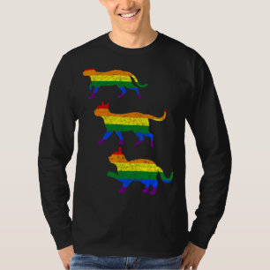 Camiseta Arcoíris Lgbt Orgullo Gay Gato Queer Igualdad Lgbt