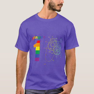 Camiseta Arcoíris LGBT Orgullo Gay Jugador 1 Pareja Coincid