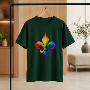 Camiseta Arcoíris LGBTQ Flor De Lis