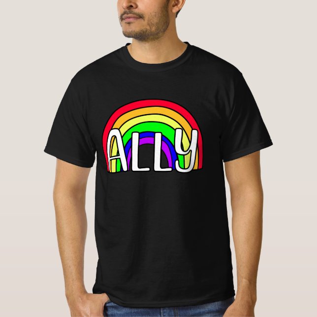 Camiseta Arcoiris LGBTQIA+ aliado | Bandera del orgullo (Anverso)