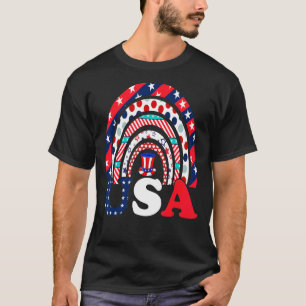 Camiseta Arcoiris lindo con hombres de patrón de bandera es