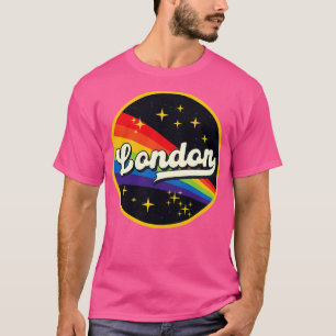 Camiseta Arcoiris londinense al estilo vintage espacial