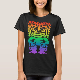 Camiseta Arcoiris Lono Hawai Tiki Dios Tribal Polinesio H