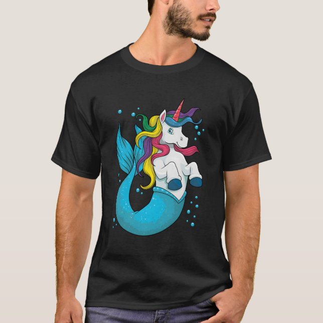 Camiseta Arcoiris mágico de la Sirena de Unicornio (Anverso)