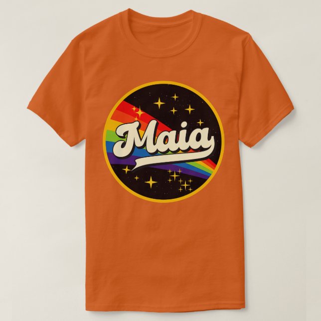 Camiseta Arcoiris Maia al estilo de cosecha espacial (Diseño del anverso)