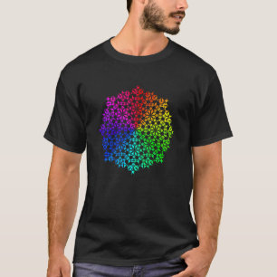 Camiseta Arcoiris Mandala Lotus Flor Geometría sagrada Yoga