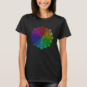 Camiseta Arcoiris Mandala Lotus Flor Geometría sagrada Yoga