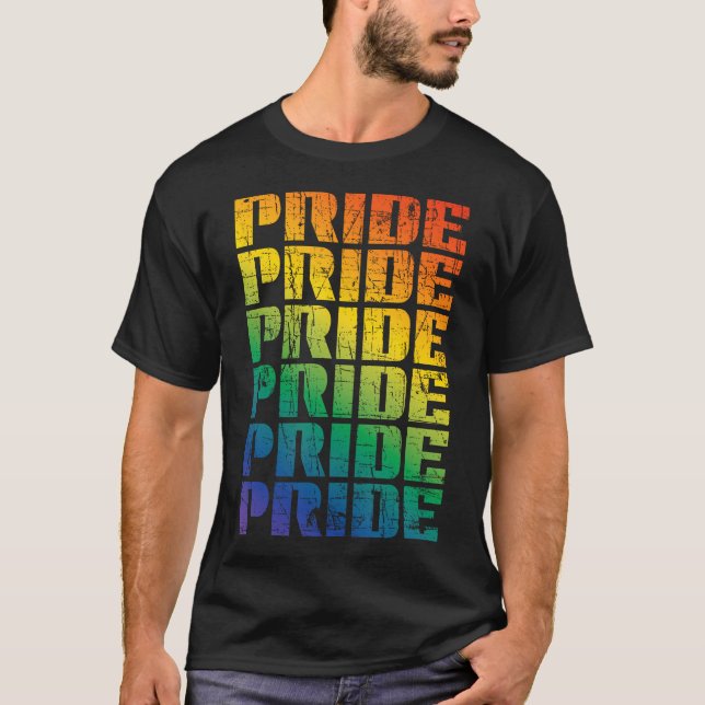 Camiseta Arcoíris Mano Impresa Más Amor Menos Odio Orgullos (Anverso)