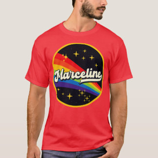 Camiseta Arcoiris marcelino en estilo de vintage espacial