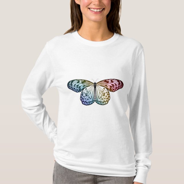 Camiseta Arcoiris mariposa (Anverso)