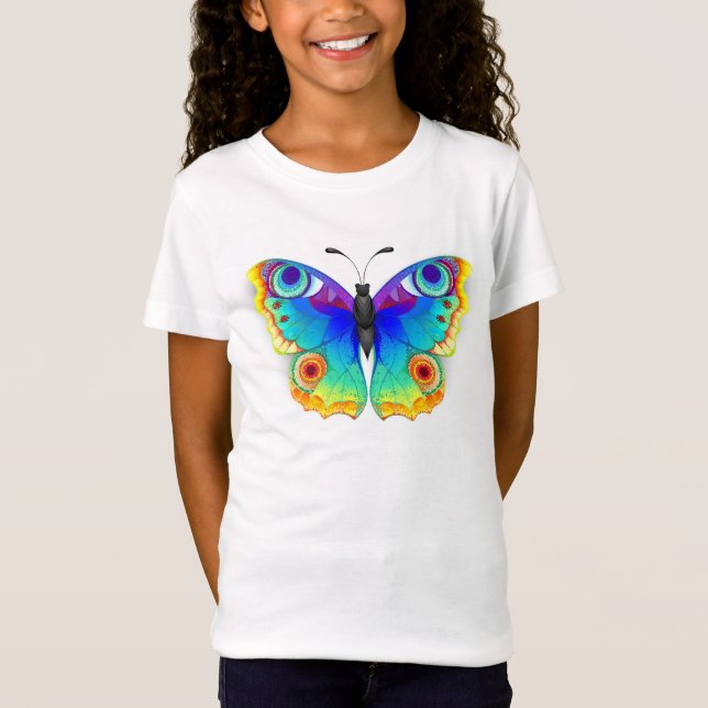 Camiseta Arcoiris mariposa Peacock Eye (Anverso)