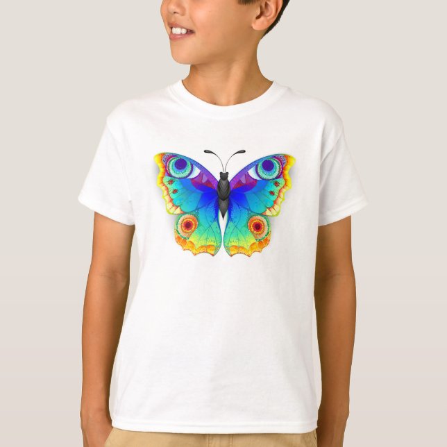 Camiseta Arcoiris mariposa Peacock Eye (Anverso)