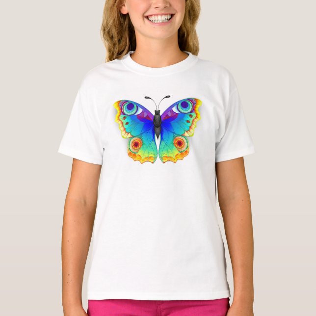 Camiseta Arcoiris mariposa Peacock Eye (Anverso)