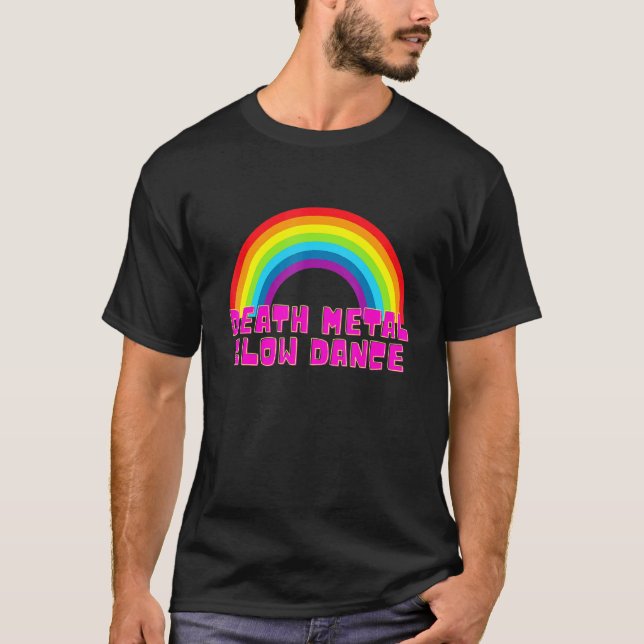 Camiseta Arcoiris Metalizado de muerte lento baile (Anverso)