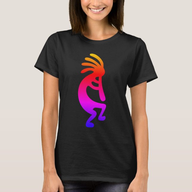 Camiseta Arcoiris multicolor Ombre Kokopelli (Anverso)