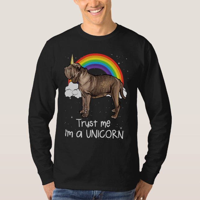 Camiseta Arcoiris Napolitano Mastiff Confía En Mí Una Unico (Anverso)