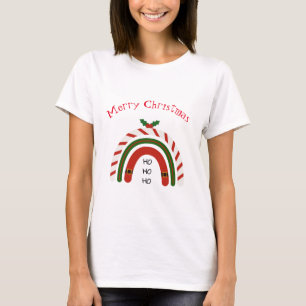 Camiseta Arcoiris navidad deja que nieve