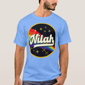 Camiseta Arcoiris Nilah en estilo vintage espacial