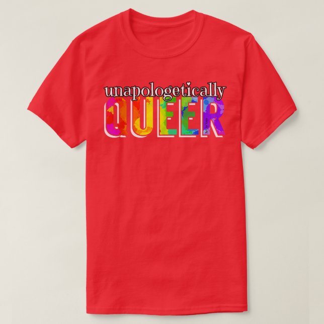 Camiseta Arcoiris no apolíticamente gay (Diseño del anverso)