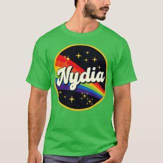 Camiseta Arcoiris Nydia en estilo vintage espacial