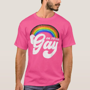 Camiseta Arcoiris Ok Para Decir Orgullo LGBT Gay Hombres LG