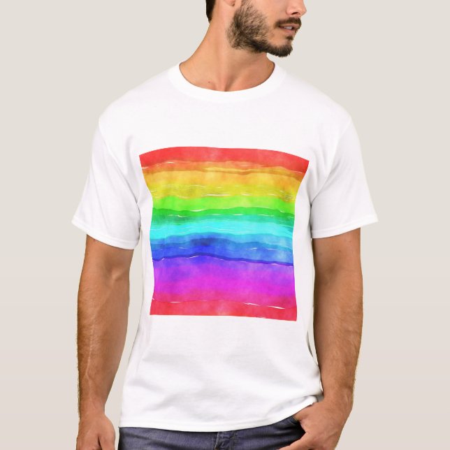 Camiseta Arcoiris pintado (Anverso)