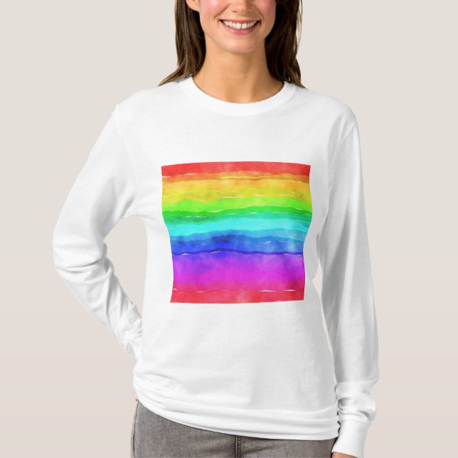 Camiseta Arcoiris pintado (Anverso)