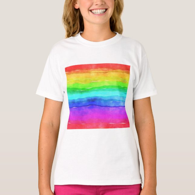 Camiseta Arcoiris pintado (Anverso)