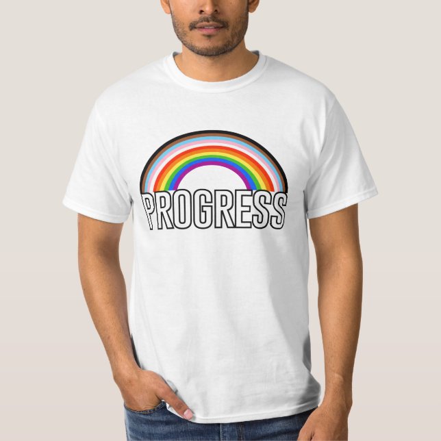 Camiseta arcoíris Progress Pride (Anverso)
