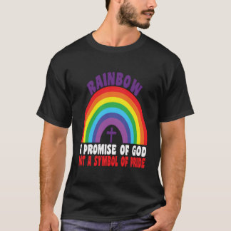 Camiseta Arcoiris Promesa De Dios, No Símbolo De Orgullo