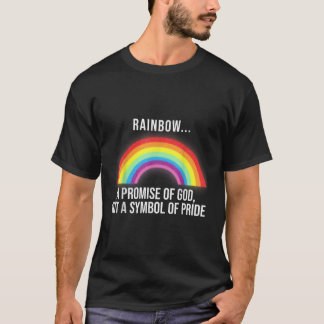 Camiseta Arcoiris Promesa De Dios, No Símbolo De Orgullo
