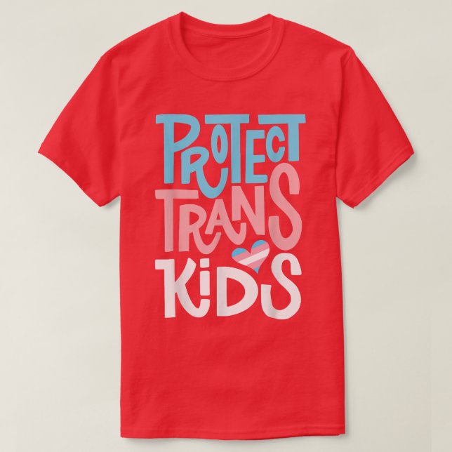 Camiseta Arcoiris Protege a los niños trans LGBT Apoya el O (Diseño del anverso)