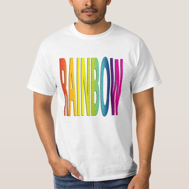 Camiseta Arcoiris Purpurinoso purpurina texturizado arte ar (Anverso)