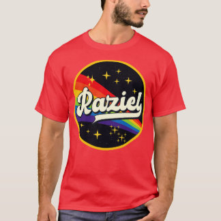 Camiseta Arcoiris Raziel al estilo vintage espacial