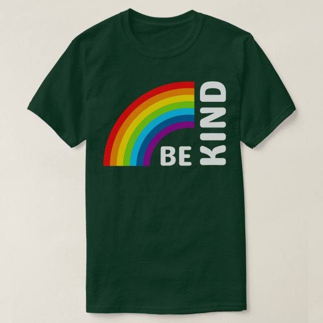 Camiseta Arcoiris retro de Be Kind (Diseño del anverso)
