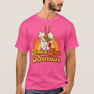 Camiseta Arcoíris Retro Paz Amor Ramen 2761