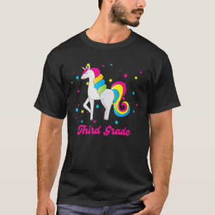 Camiseta Arcoiris Rosa Unicornio De Nuevo A La Escuela De T