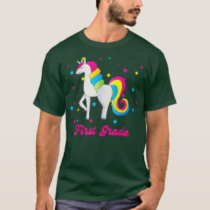 Camiseta Arcoiris rosa Unicornio de vuelta a la escuela pri