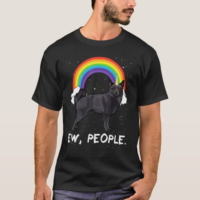 Camiseta Arcoíris Schipperke Ew Personas Unicornio Perro (Anverso)